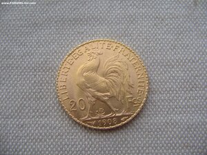 20 Франков 1908 Франция Золото