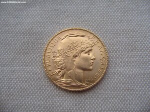 20 Франков 1908 Франция Золото