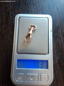 Карабин к золотой цепи