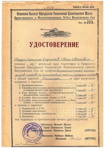 Личное дело в красной папке с интересным удостоверением!