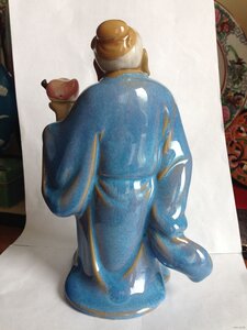 Китаец с персиком, фарфор, состояние