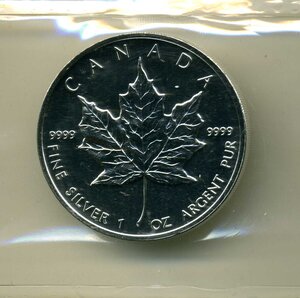 Канада доллар 1994 год серебро