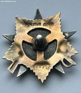 Орден ОВ 1 степени. № 204845.