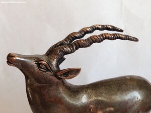 Статуэтка "Антилопа", медь, серебрение