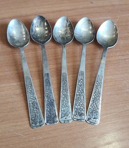 Чайные ложечки, переклеймённая 5 шт