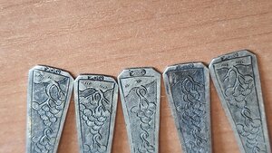 Чайные ложечки, переклеймённая 5 шт