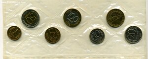 Набор монет 1992 года в мягкой упаковке