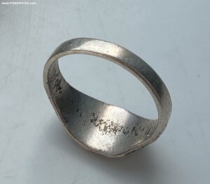 Офицерский перстень с ЖК _____ в серебре(800 пр.)