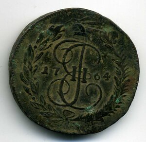 Пять копеек 1764 года ММ