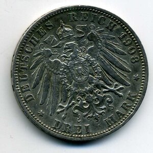Германия 3 марки 1908 год