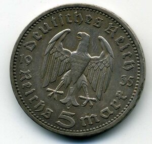 Германия 5 марок 1935 год