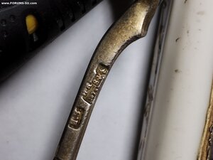 Ложка с выямчатой эмалью в сине-бирюзовых тонах 84 1875 год