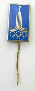 Олимпийская эмблема. Горячая небесно-синяя эмаль