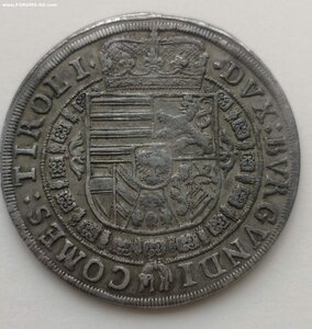 талер 1632 год, серебро, Тироль. Леопольд V, Австрия,