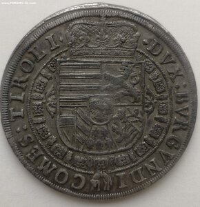 талер 1632 год, серебро, Тироль. Леопольд V, Австрия,