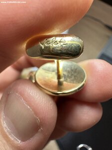 Запонки Золото 585 Эмаль