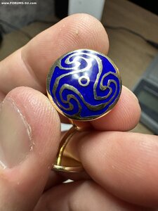 Запонки Золото 585 Эмаль