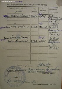 КЗ пятка № 52.013 , ОВ 2ст. № 312.313 и Отвага на одного