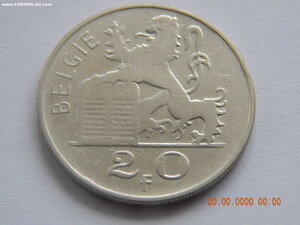 20 франков 1951 г. ( BELGIE ) . - Бельгия.