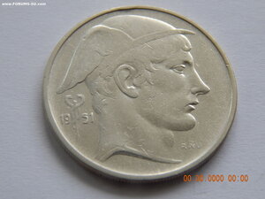 20 франков 1951 г. ( BELGIE ) . - Бельгия.
