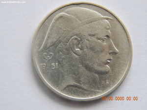 20 франков 1951 г. ( BELGIE ) . - Бельгия.