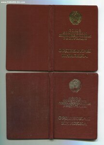 Два Знак Почёта на одного. Разные типы. Военный строитель.