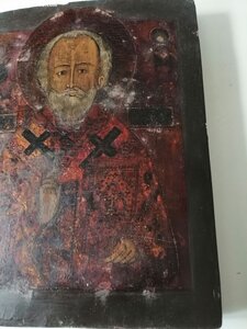 Икона св. Николай Угодник  Аналой оклад 84пр 1870г. Саратов.
