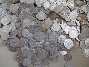 Водочные жетоны, 648 грамм, серебро 999 пробы