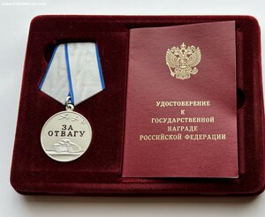 Медаль За Отвагу РФ на доке + Участник Проекта