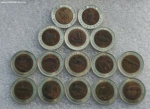Набор монет Красная Книга 1991-1994. 15 монет