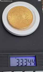 20 долларов 1898 США  золото 33,3 грамм
