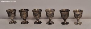 Рюмки 6шт. Кубачи. Серебро 875