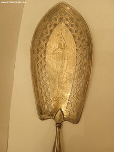 Лопатка для рыбы, серебро, 84 пр., Грачёвы, 180 гр.