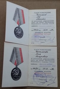 Ветеран труда . Приказом Министра Среднего Машиностроения