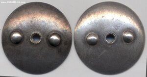 2 серебряные гайки (одна с латунной вставкой)