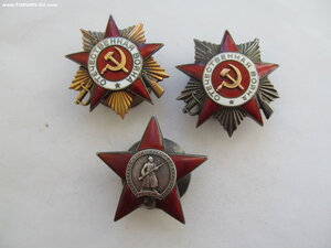 три боевых ордена сержанта артиллериста 45 -ка! КЗ  ОВ2  ОВ1