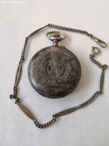 Наградные часы. За отл. стрельбу 1912 г. с портретом НИК. II