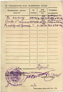 орден Славы 3 степени № 269771 (Подвиг).