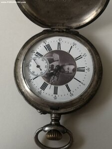 Наградные часы. За отл. стрельбу 1912 г. с портретом НИК. II