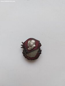 Знак 30 ЛЕТ ВОСР ЛЕНИН-СТАЛИН накл СЕРЕБРО. 1947г