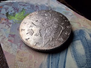 Рублик 1774 г.СПБ ФЛ  Огонь !