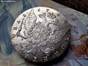 Рублик 1774 г.СПБ ФЛ  Огонь !