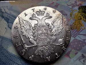 Рублик 1774 г.СПБ ФЛ  Огонь !
