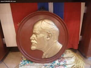 ЛЕНИН, барельеф, чугун, Касли, огромный.