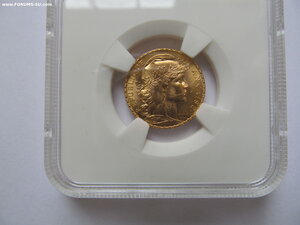 20 франков 1910г MS 62