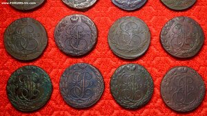 5 КОПЕЕК 1758-1795 30 ШТУК КОЛЛЕКЦИЯ ПО ГОДАМ БЕЗ ПОВТОРОВ