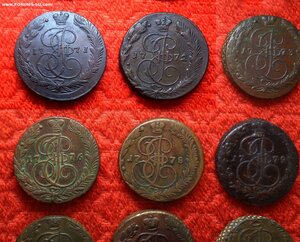 5 КОПЕЕК 1758-1795 30 ШТУК КОЛЛЕКЦИЯ ПО ГОДАМ БЕЗ ПОВТОРОВ