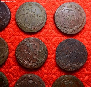 5 КОПЕЕК 1758-1795 30 ШТУК КОЛЛЕКЦИЯ ПО ГОДАМ БЕЗ ПОВТОРОВ