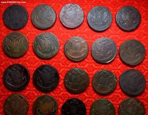 5 КОПЕЕК 1758-1795 30 ШТУК КОЛЛЕКЦИЯ ПО ГОДАМ БЕЗ ПОВТОРОВ
