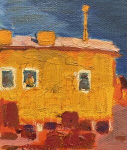 Петров М.И. ,,На буксире,, Картина холст, масло 1975 год